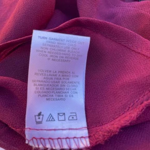 Burgundy Sheer Blouse - Picture 5 of 7